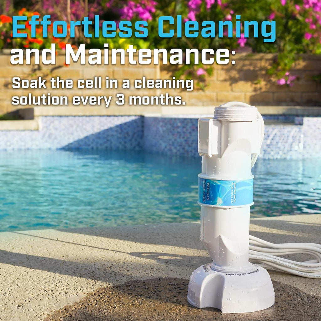 XtremepowerUS Pool Salt Cell Chlorinator Replacement Compatible with Hayward W3AQR9 In-Ground Temp. Sensor Up to 25,000 Gallons w/Cleaning Stand
