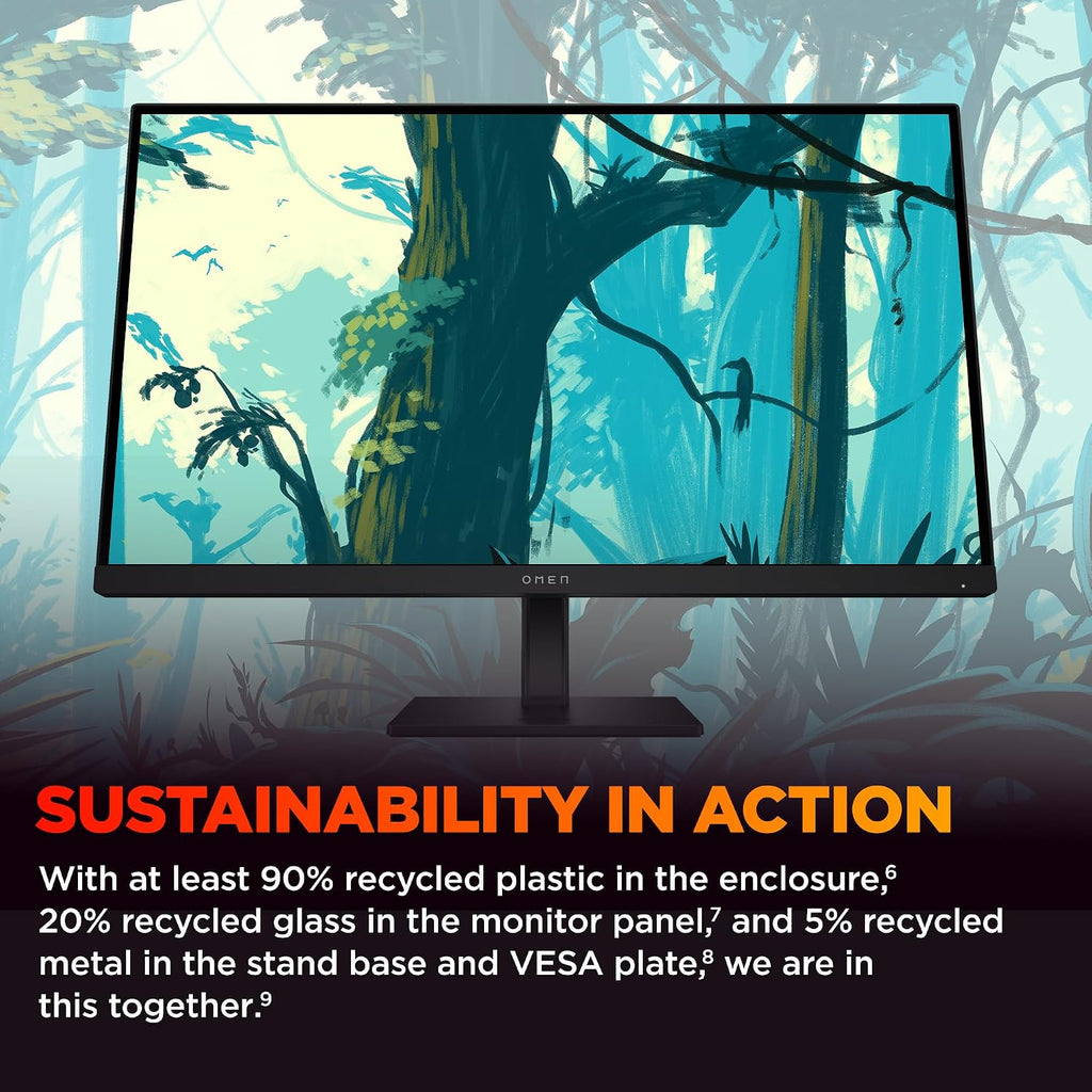 HP OMEN 27 inch FHD 180Hz Gaming Monitor, Quad HD Display (1920 x 1080), IPS Panel Technology, HDR 400, 1ms GtG (with Overdrive), AMD FreeSync Technology, Black, OMEN 27 G2 (2025)