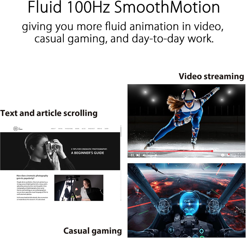 ASUS TUF Gaming VG279Q1A 27' Gaming Monitor, 1080P Full HD, 165Hz (Supports 144Hz), IPS, 1ms, Adaptive-sync/FreeSync Premium, Extreme Low Motion Blur, Eye Care, HDMI DisplayPort