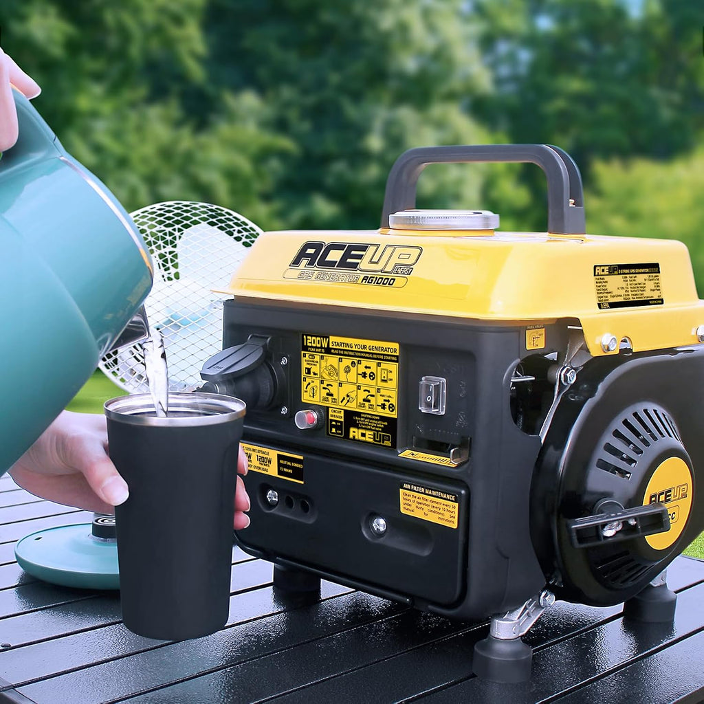 Aceup Energy 1,200W Gas-Powered Generator, Small Portable Generator Camping Ultralight, EPA & CARB Compliant