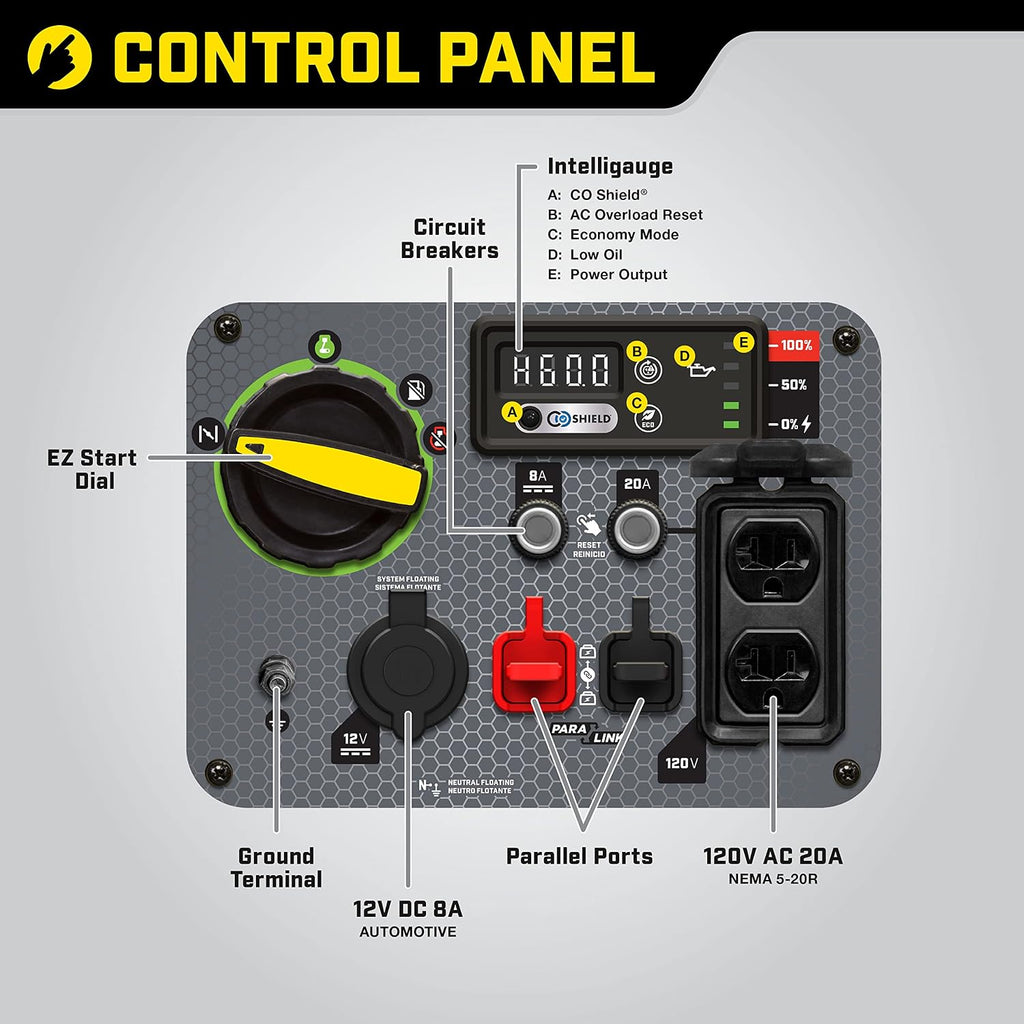 Champion Power Equipment 3500-Watt Portable Inverter Generator with Quiet Technology and CO Shield