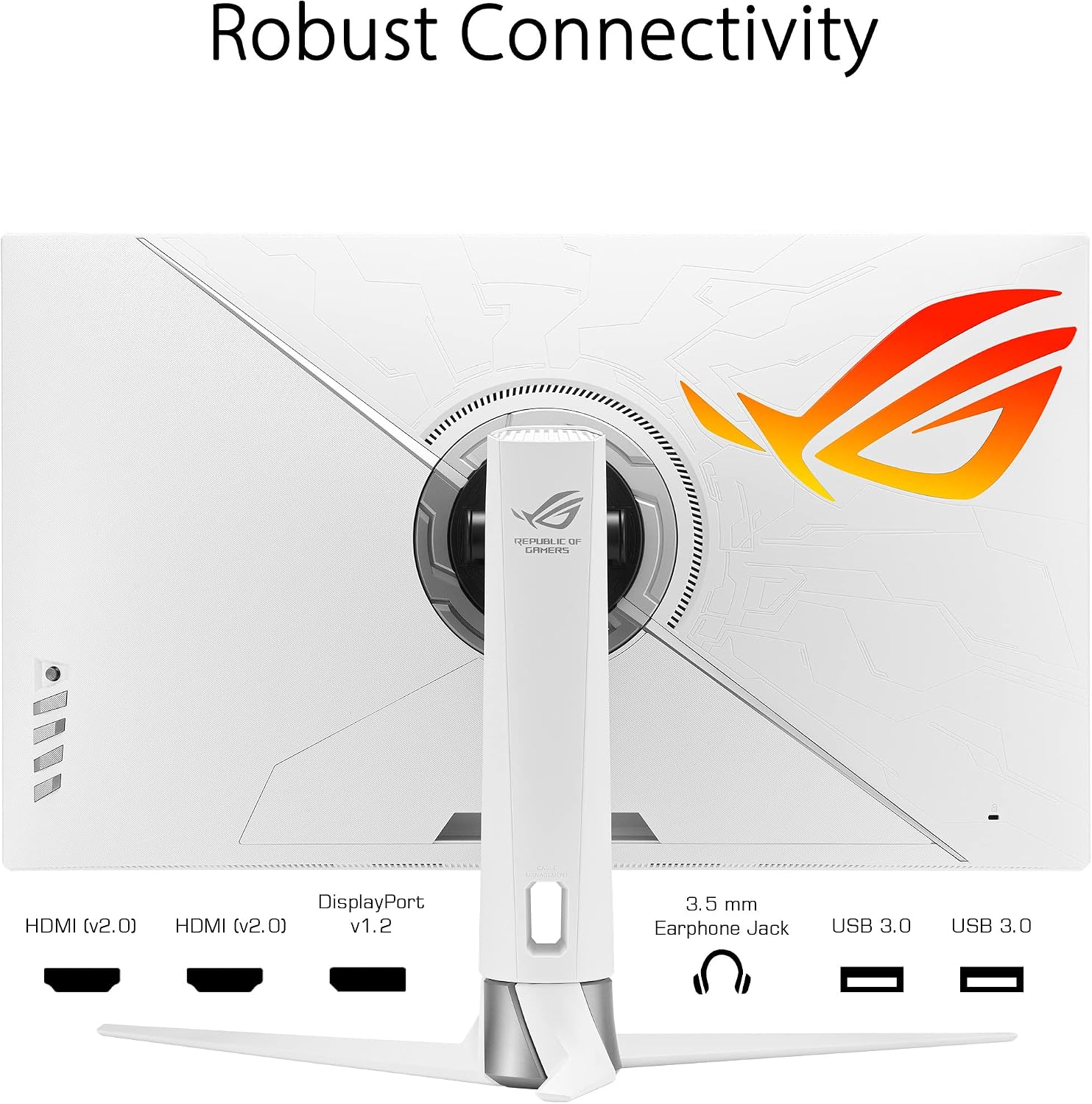 ASUS (PG329Q-W ROG Swift 32' 1440P Gaming Monitor - White, QHD (2560 x 1440), Fast IPS, 175Hz, 1ms, Extreme Low Motion Blur Sync, G-Sync Compatible, Eye Care, DisplayPort, HDMI, USB, DisplayHDR600