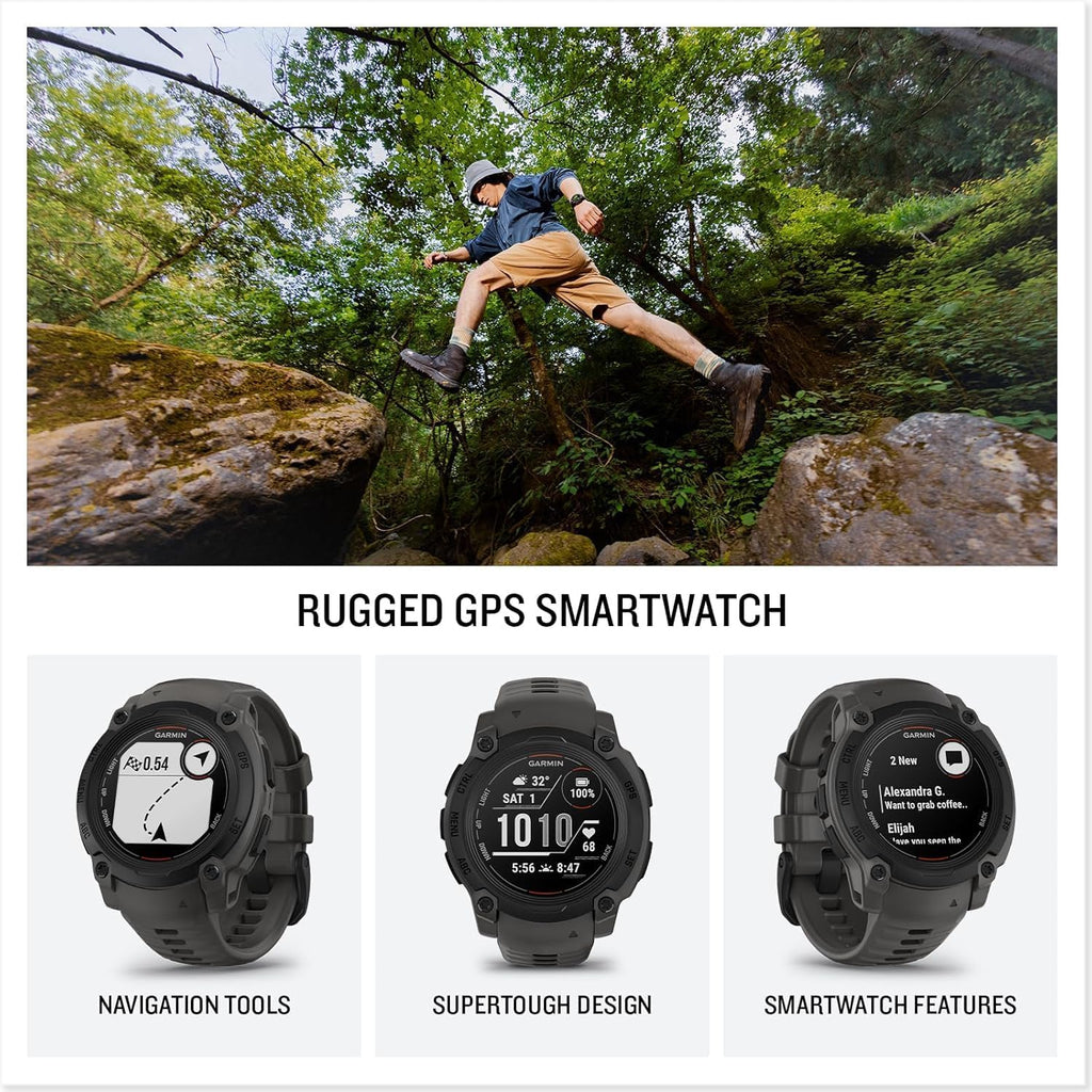 PlayBetter Garmin Instinct E 40mm (Electric Lime/Twilight) Rugged Outdoor GPS Smartwatch Bundle - 24/7 Health Monitoring, Wrist-Based Heart Rate Portable Charger & HD Screen Protectors
