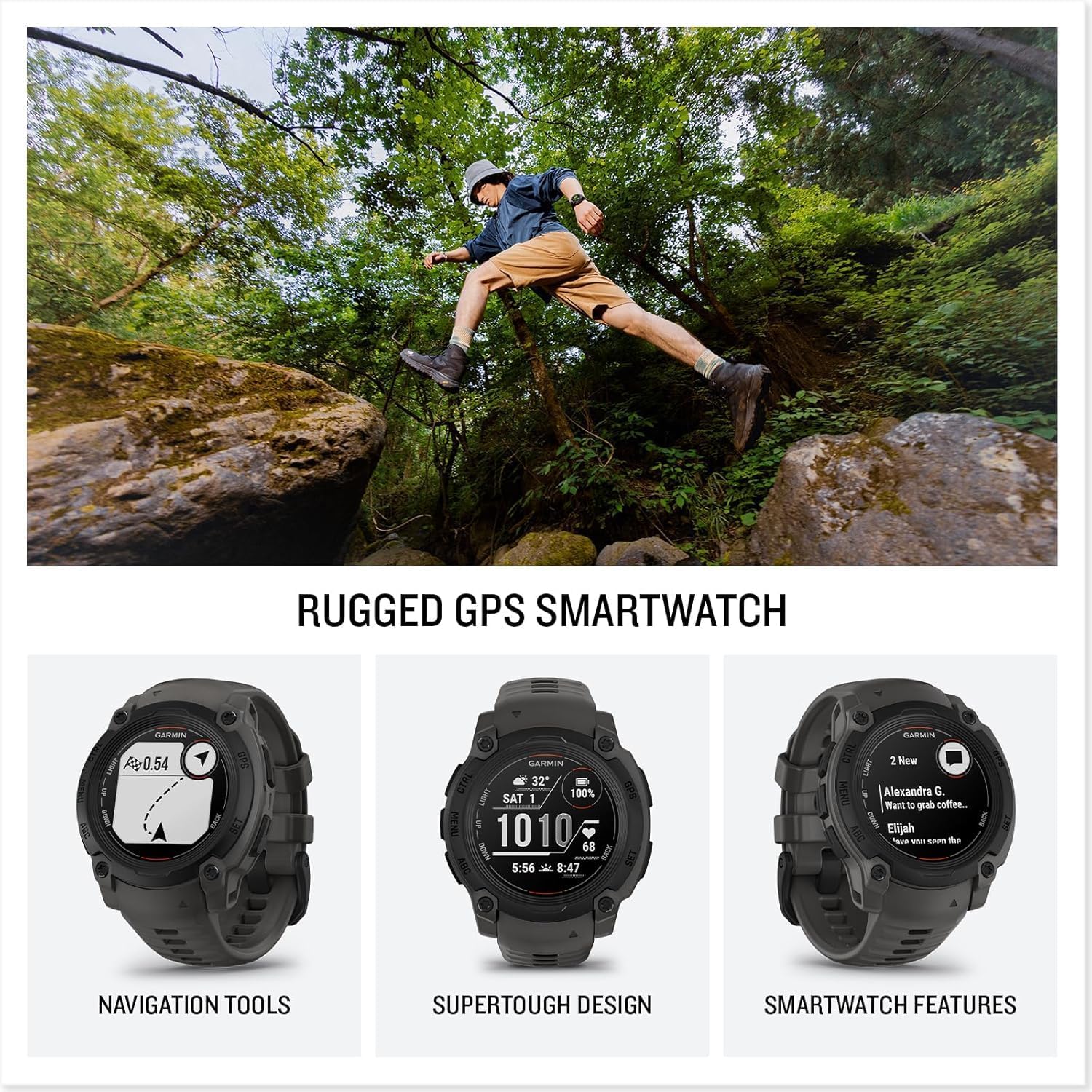 PlayBetter Garmin Instinct E 40mm (Electric Lime/Twilight) Rugged Outdoor GPS Smartwatch Bundle - 24/7 Health Monitoring, Wrist-Based Heart Rate Portable Charger & HD Screen Protectors