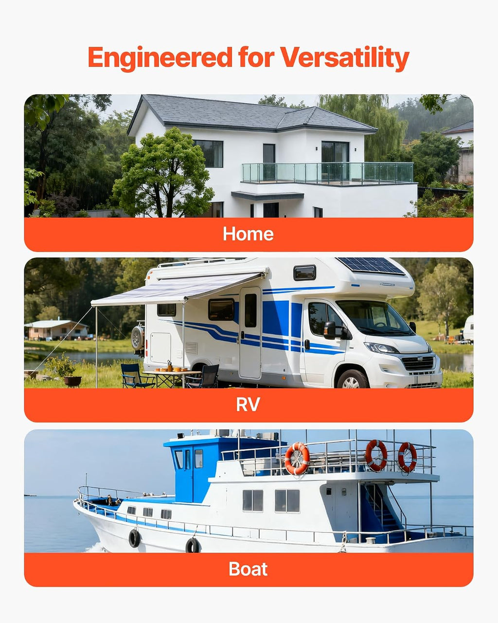 VEVOR 3000W Hybrid Solar Inverter, 24V DC to 230V AC, Pure Sine Wave Power Inverter, Built-in 80A MPPT Solar Charge Controller, Works with Lead Acid Lithium Battery, for Home Camper, Off-Grid, NO WiFi