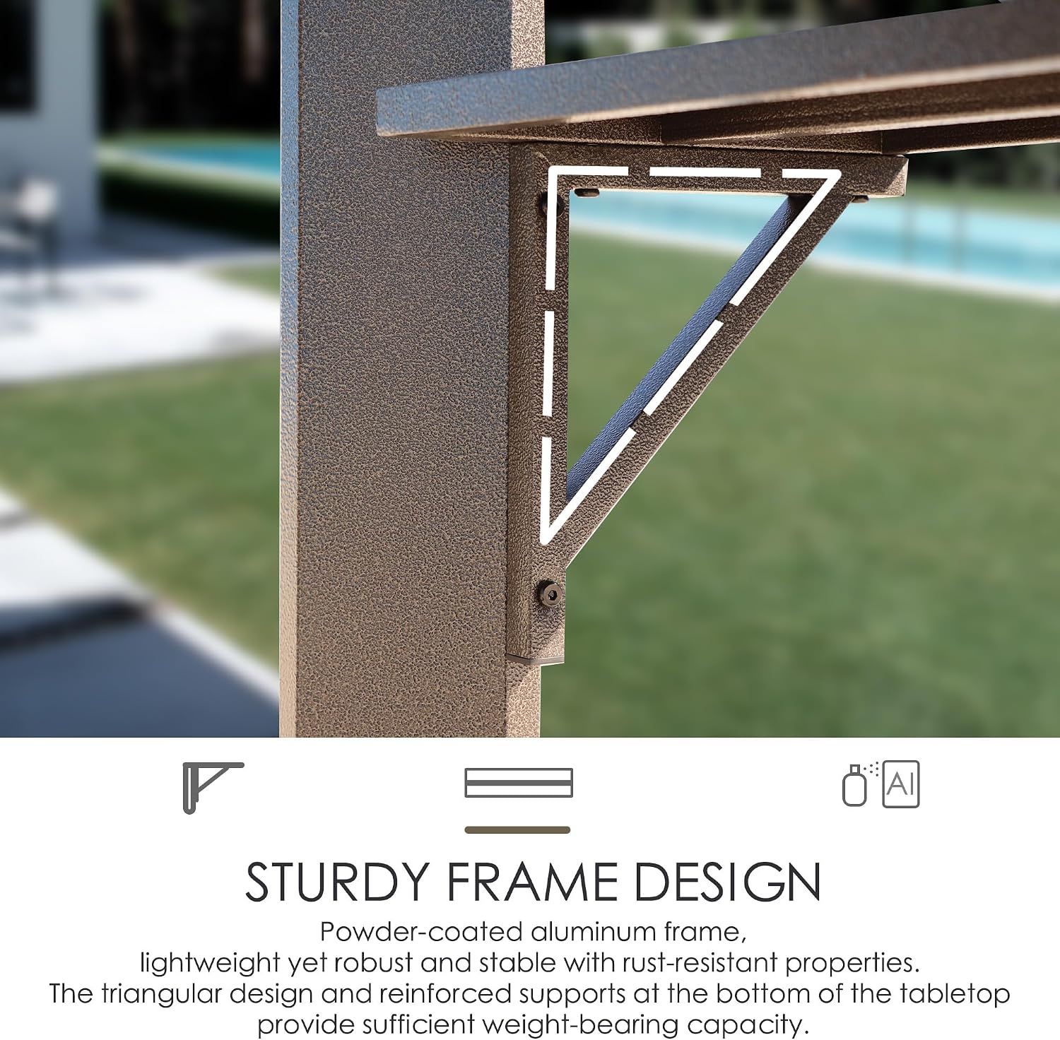 Kozyard 6' x 8' BBQ Hardtop Grill Gazebo, Outdoor Barbecue Shelter with Double Galvanized Metal Roof, Aluminum BBQ Gazebo with 2 Side Shelves for Outdoor Grilling Station (Brown, 6ft x 8ft)