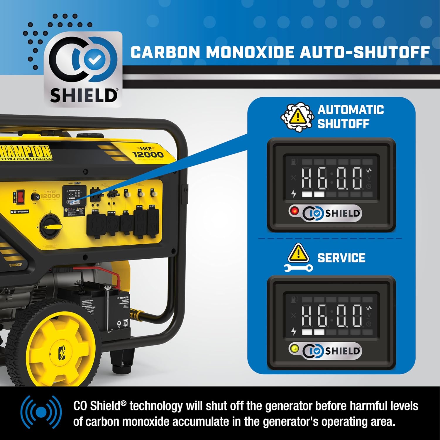 Champion Power Equipment 15,000-Watt MKE Series Portable Generator with Electric Start and CO Shield