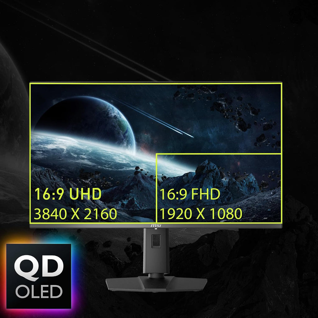 msi MAG 321UPX QD-OLED, 32' 4K UHD Quantum Dot OLED Gaming Monitor, 3840 x 2160, 0.03ms, 240Hz, True Black HDR 400, 15W USB Type C, HDMI, DP Port