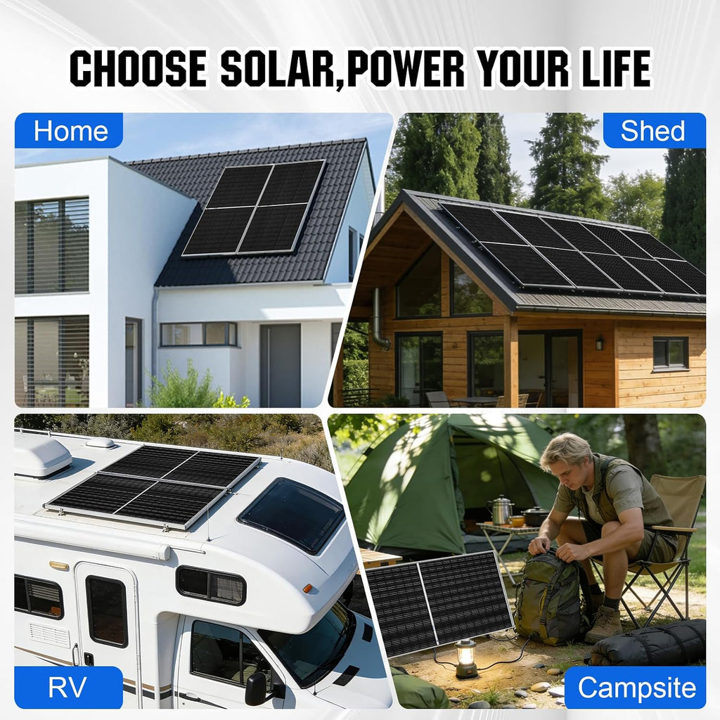 ECO-WORTHY 200 Watts 12 Volt/24 Volt Solar Panel Kit with 20A Bluetooth APP Monitoring MPPT Controller and High Efficiency Monocrystalline Solar Panel for Home,RV,Camper,and Other Off Grid Application