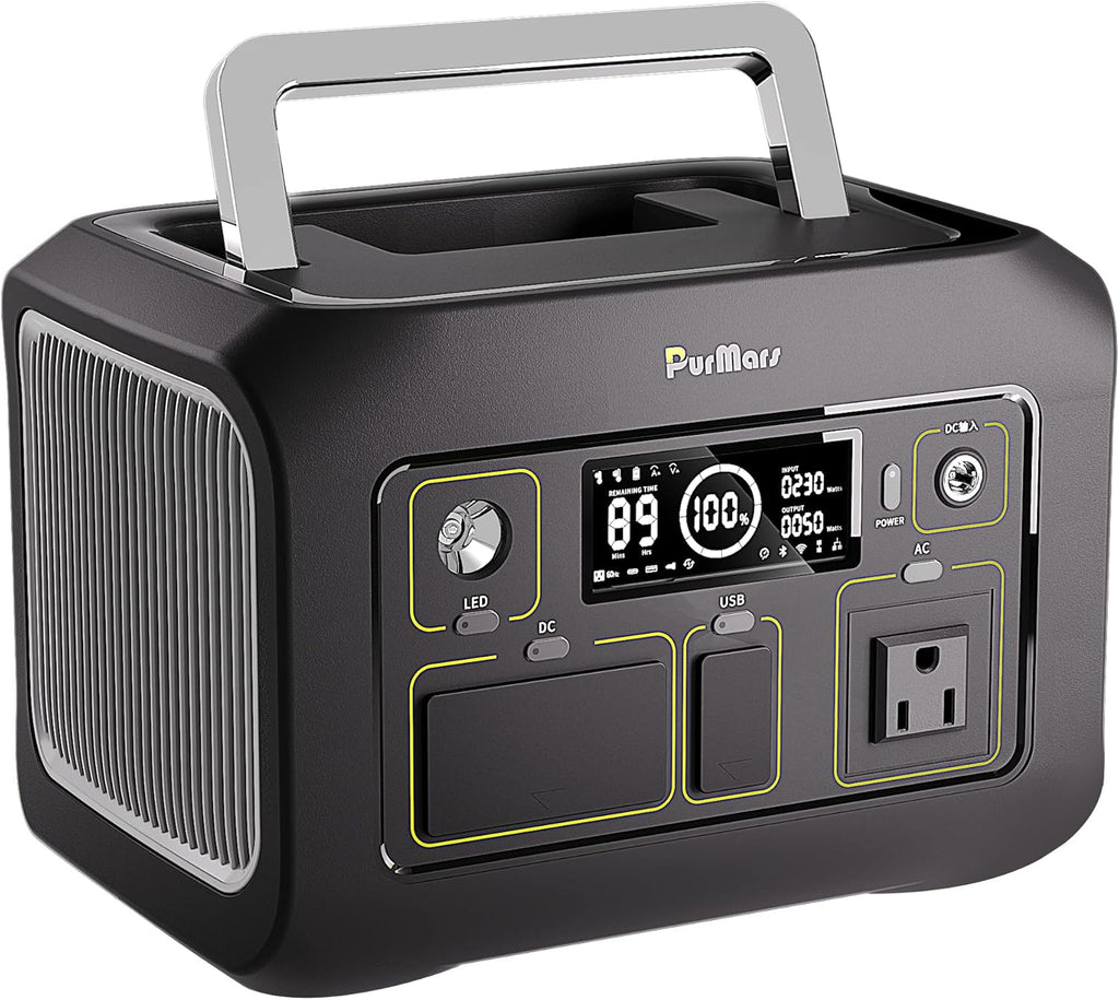 Portable Power Station 300W(Peak 500W),288Wh (90,000mAh) Solar Generator with 110V Pure Sine Wave AC Outlet,lifepo4 Battery Portable Power Bank for Outdoor Camping, Traveling,and Emergencies