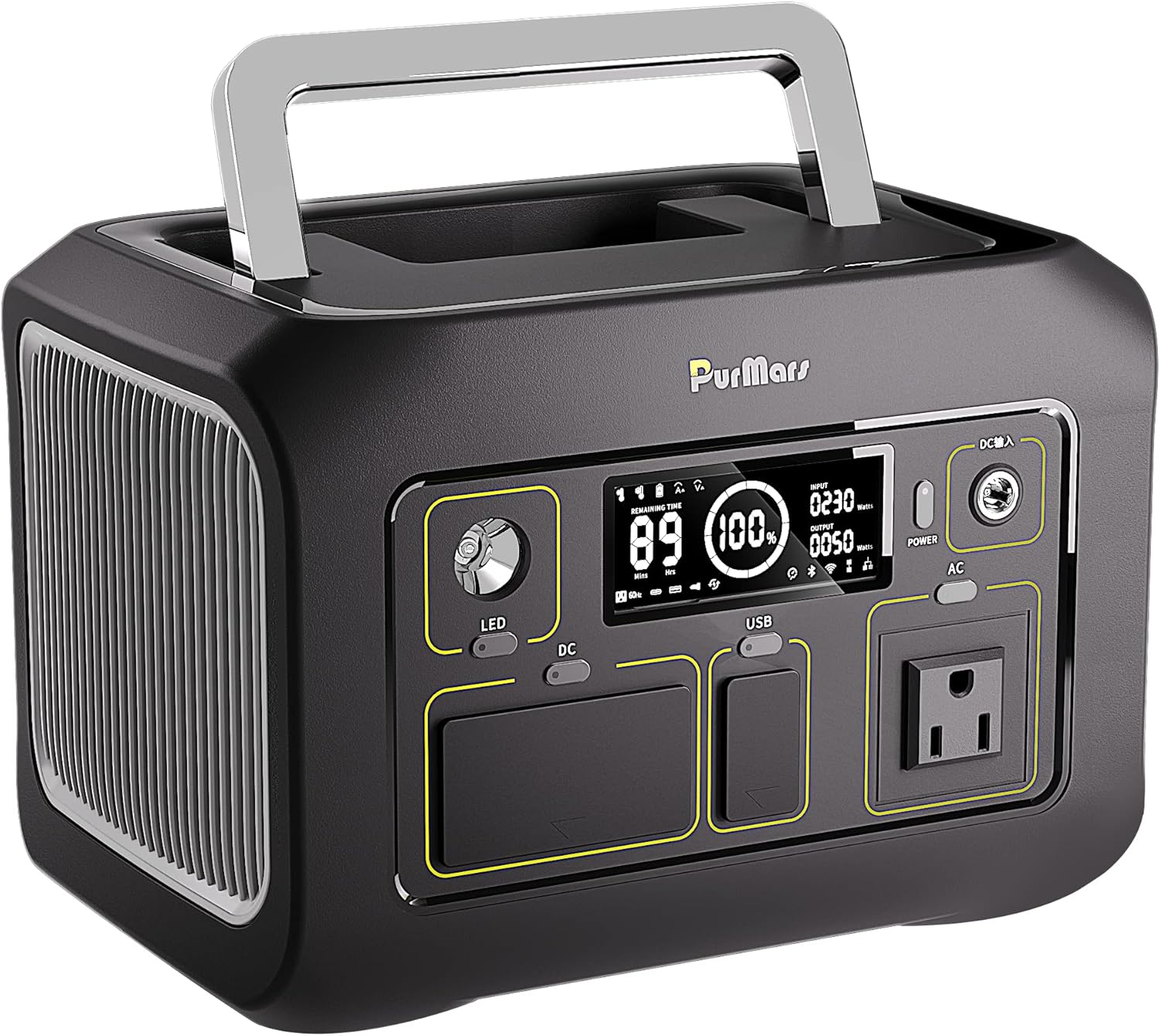 Portable Power Station 300W(Peak 500W),288Wh (90,000mAh) Solar Generator with 110V Pure Sine Wave AC Outlet,lifepo4 Battery Portable Power Bank for Outdoor Camping, Traveling,and Emergencies