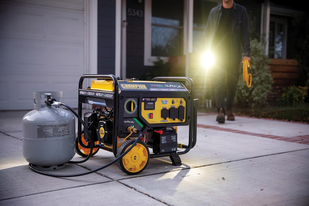 Champion Power Equipment 4750-Watt Electric Start Dual Fuel RV Ready Portable Generator with CO Shield, CARB Compliant