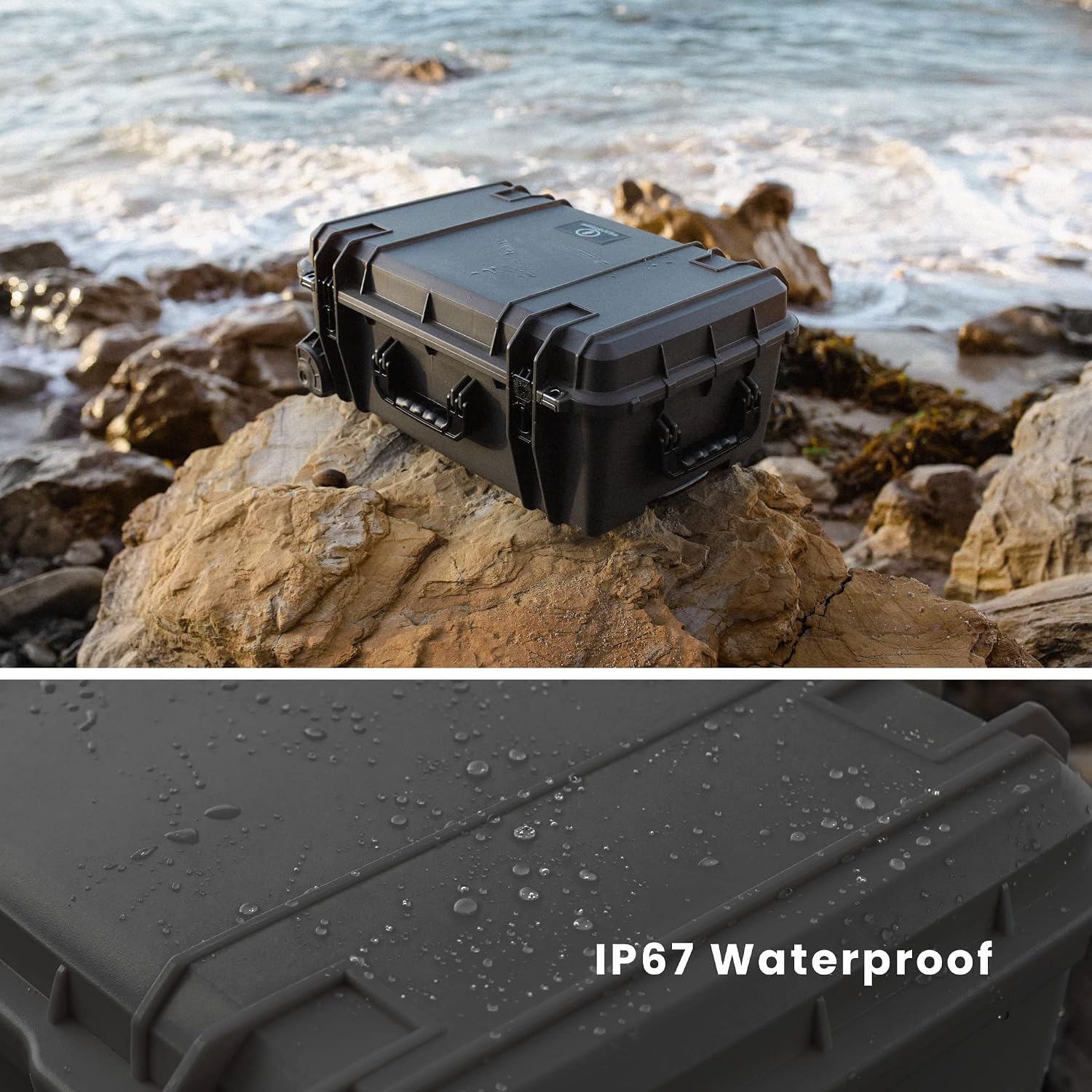 Seahorse 920 Heavy Duty Protective Dry Box Case With Foam - TSA Approved / Mil Spec / IP67 Waterproof / USA Made for Scuba Gear, Gaming Rigs, Sound Equipment, Travel (Blue)
