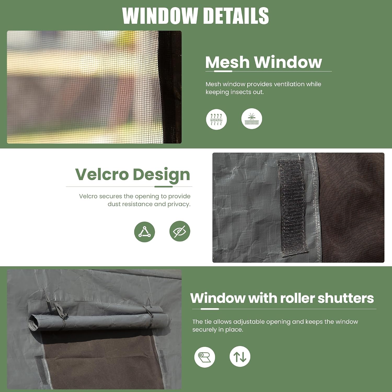 Domi 8' x 8' Winter Gazebo Cover, All Season Universal Waterproof Enclosed Cover with Sidewalls & Mesh Windows for Hardtop Gazebos, Heavy Duty All-Weather Outdoor Protection (Grey)