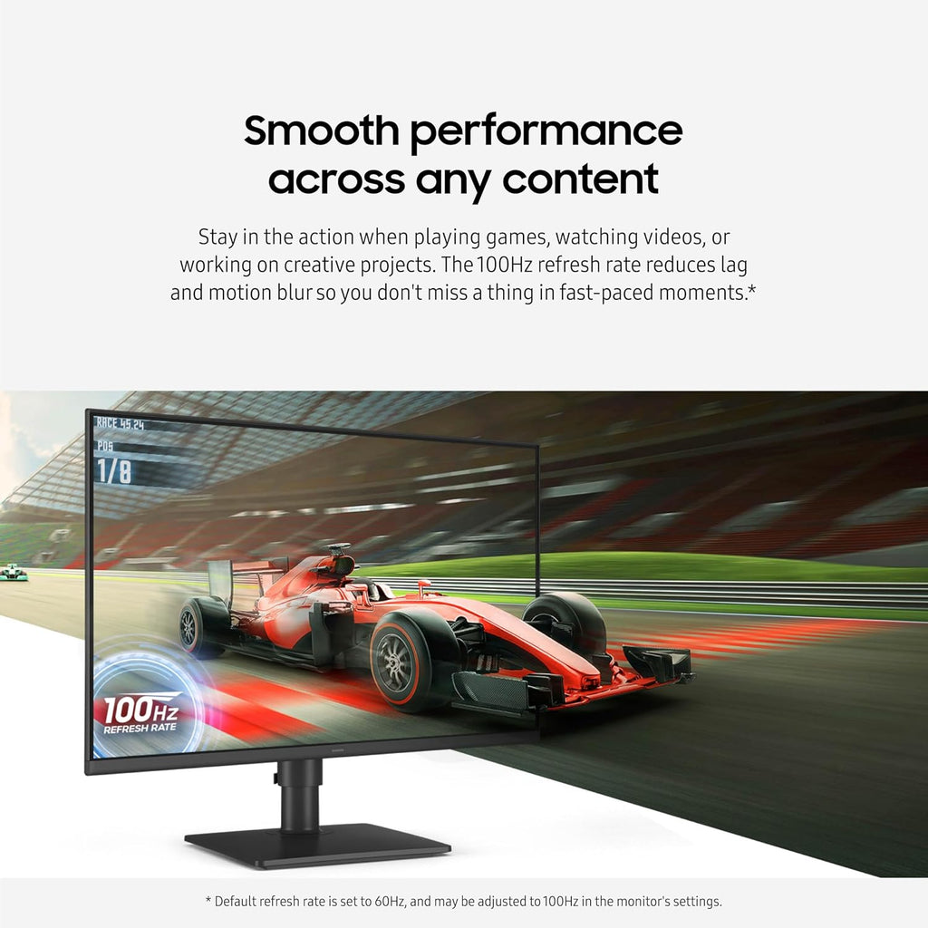 Samsung 27' (S40GD) Borderless Business Monitor with IPS Panel, 100Hz Refresh Rate, Eye Saver Mode, Ergonomic Design, Game Picture Mode, LS27D402GANXGO, 3 Yr Warranty