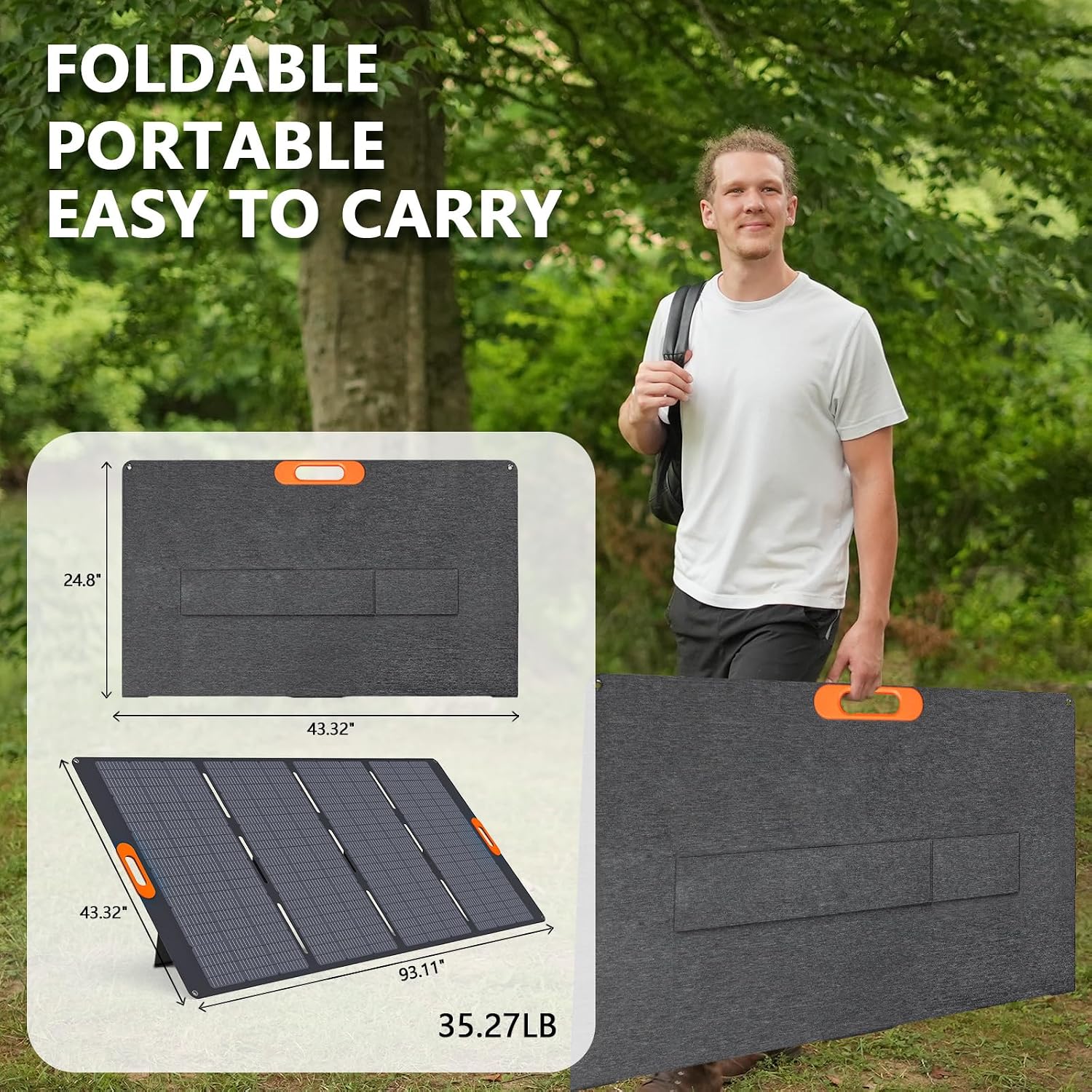 ALLWEI Portable Power Station 2400W(Surge 4800W) with 1x 400W Solar Panel Included, Fast Charge in 1.5H, 4 AC Outlet, LiFePO4 2048Wh Solar Generator for RV Camping Emergency Outdoor Home Use