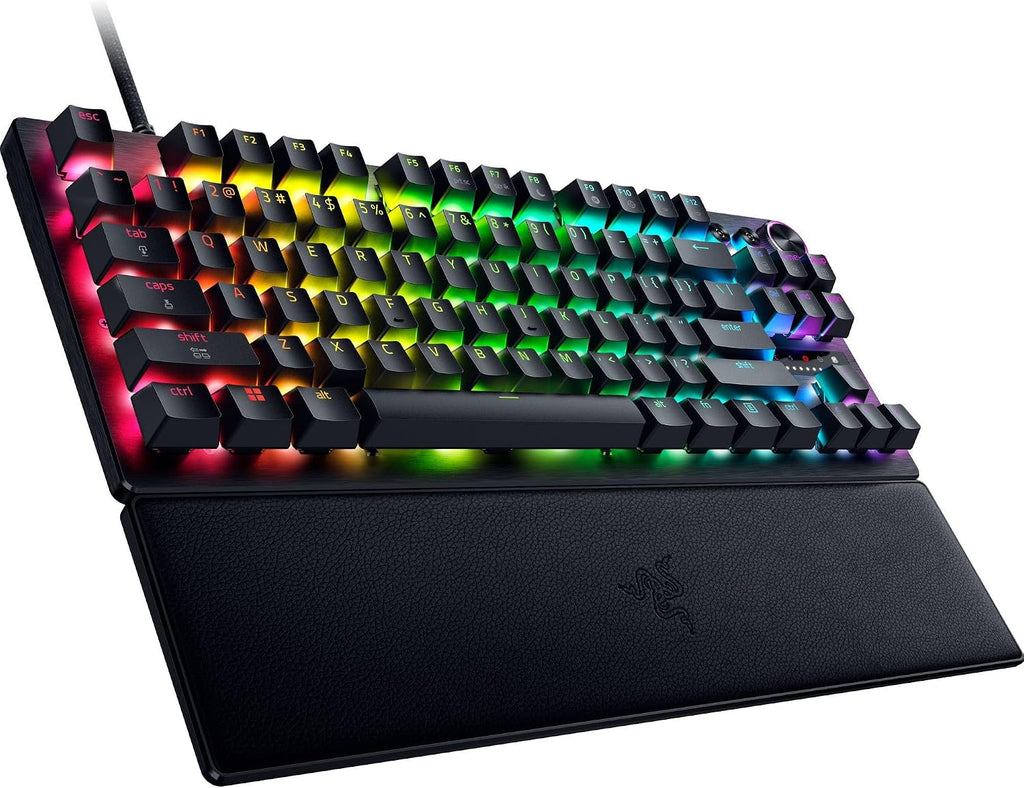 Razer Huntsman V3 Pro TKL 8KHz Esports Gaming Keyboard: Analog Optical Switches Gen 2-8000 Hz Polling Snap Tap - Rapid Trigger - Adjustable Actuation - Media Controls - PBT Keycaps - Black
