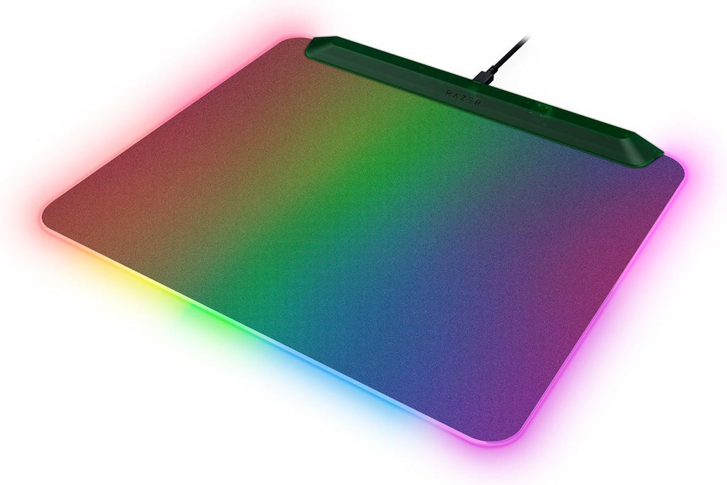 Razer Firefly V2 Pro Fully Illuminated RGB Gaming Mouse Mat: Backlit Design - 15 Zone Chroma Lighting - USB 2.0 Port - Detachable USB Type C Cable - Micro Textured Surface - Anti Slip Base