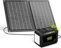 MARBERO 88.8Wh Solar Generator with 21W Solar Panel Included Portable Power Station 80W 110V 120W Max for Camping Outdoor Hiking Fishing Emergency