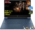 HP Victus 15 Gaming Laptop 15.6' FHD IPS Anti-Glare 144Hz Intel 8-core i5-12450H (Beat i7-11800H) 64GB RAM 1TB SSD GeForce RTX 3050 Backlit B&O Fast Charging Win11 Blue w/ICP Accessory