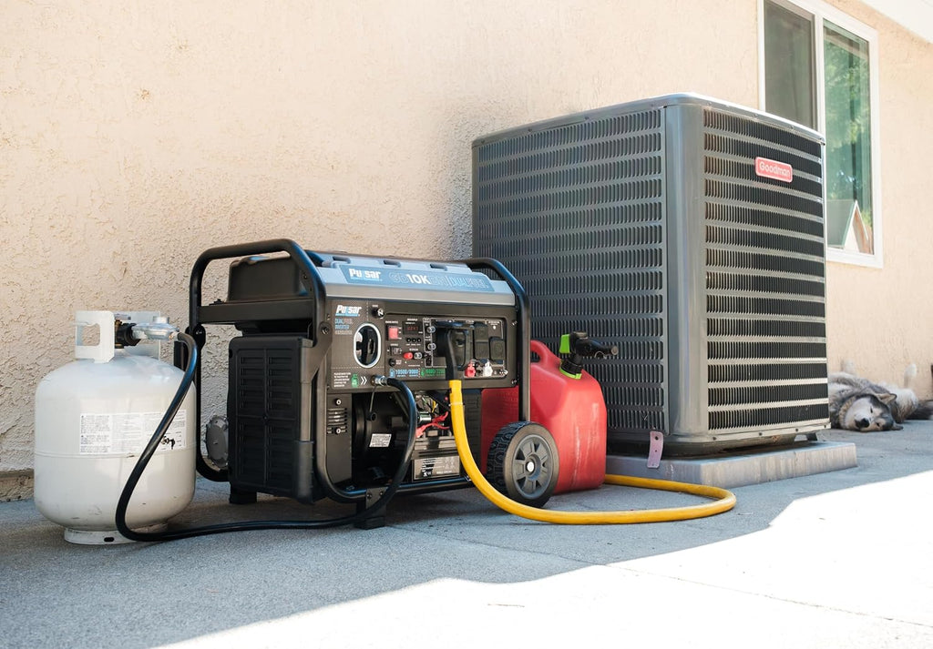Pulsar GD10KBN 10500W Dual Fuel Home Backup Portable Inverter Generator with Wheel Kit and Electric Start RV Ready
