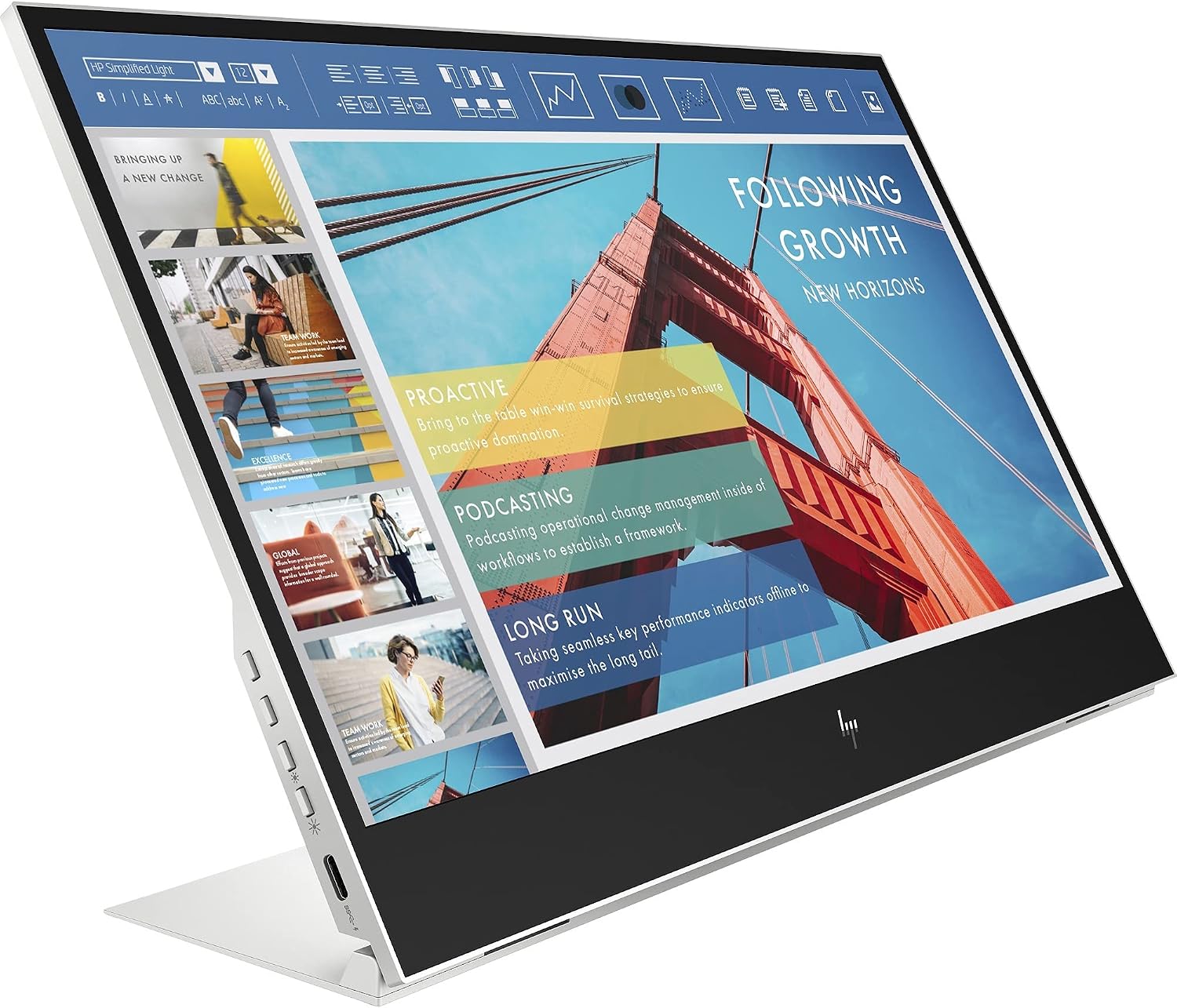 HP E14 G4 14' Class Full HD LCD Portable Monitor - 16:9 - Silver - 14' Viewable - in-Plane Switching (IPS) Technology - 1920 x 1080-400 Nit - 5 msGTG (OD) - 60 Hz Refresh Rate - USB Hub