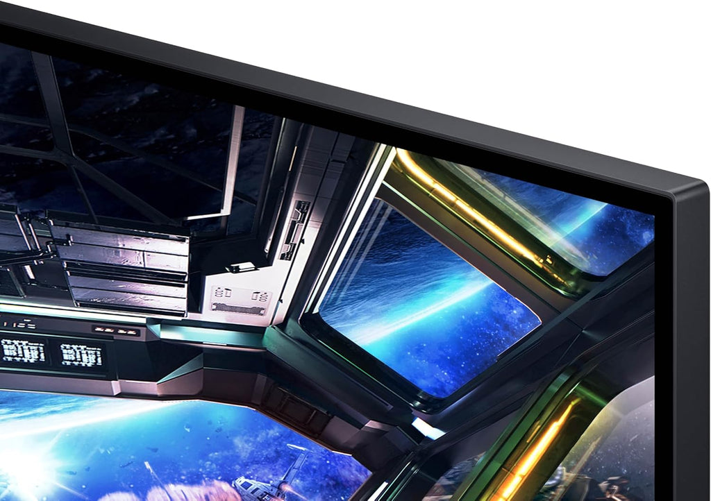 Samsung 27' Odyssey G7 (G70D) 4K UHD IPS 144Hz 1ms(GtG) Smart Gaming Monitor, G-Sync Compatible, AMD Freesync Premium, Vivid Colors, Adjustable Stand, Black Equalizer, LS27DG702ENXZA