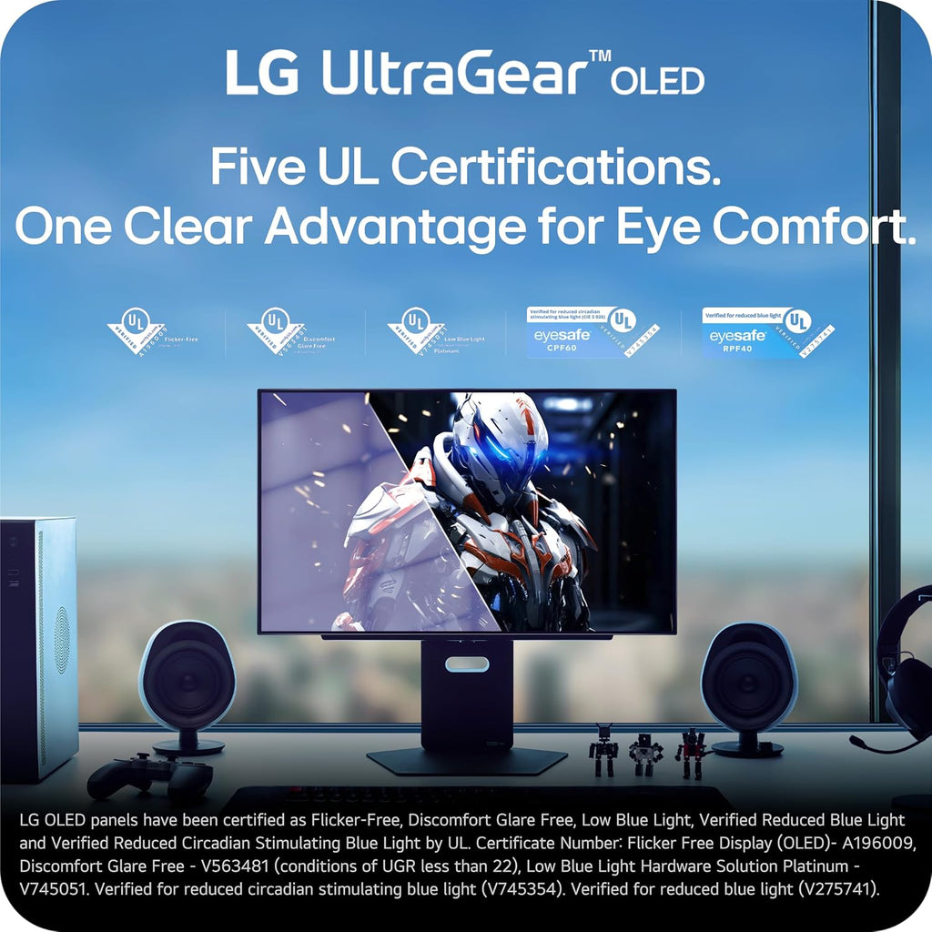 LG 27GX700A-B 27-inch Ultragear QHD (2560 x 1440) OLED Gaming Monitor, 280Hz, 0.03ms, NVIDIA G-Sync, AMD FreeSync Premium Pro, VESA DisplayHDR TrueBlack500, with up to DCI-P3 99.5%, HDMI 2.1, Black