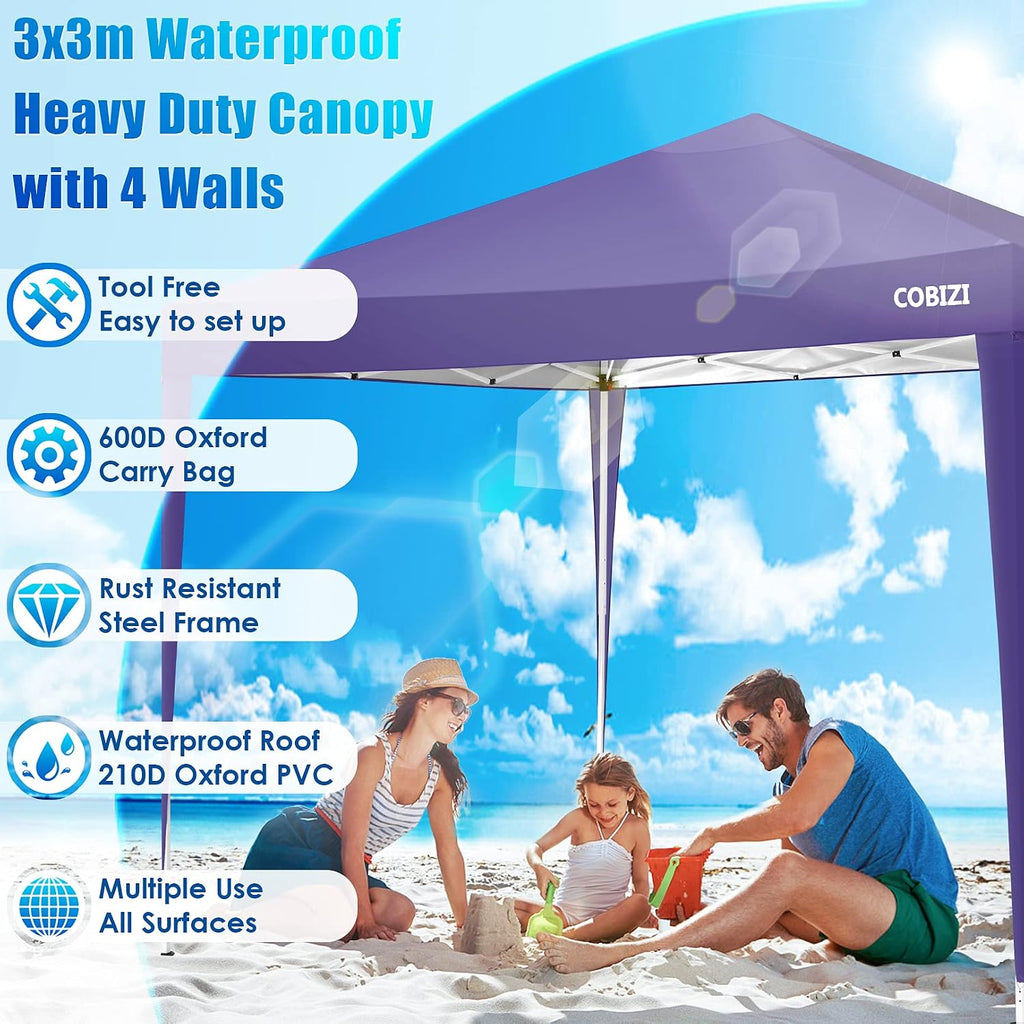 COBIZI Pop Up Canopy Tent,Light Purple