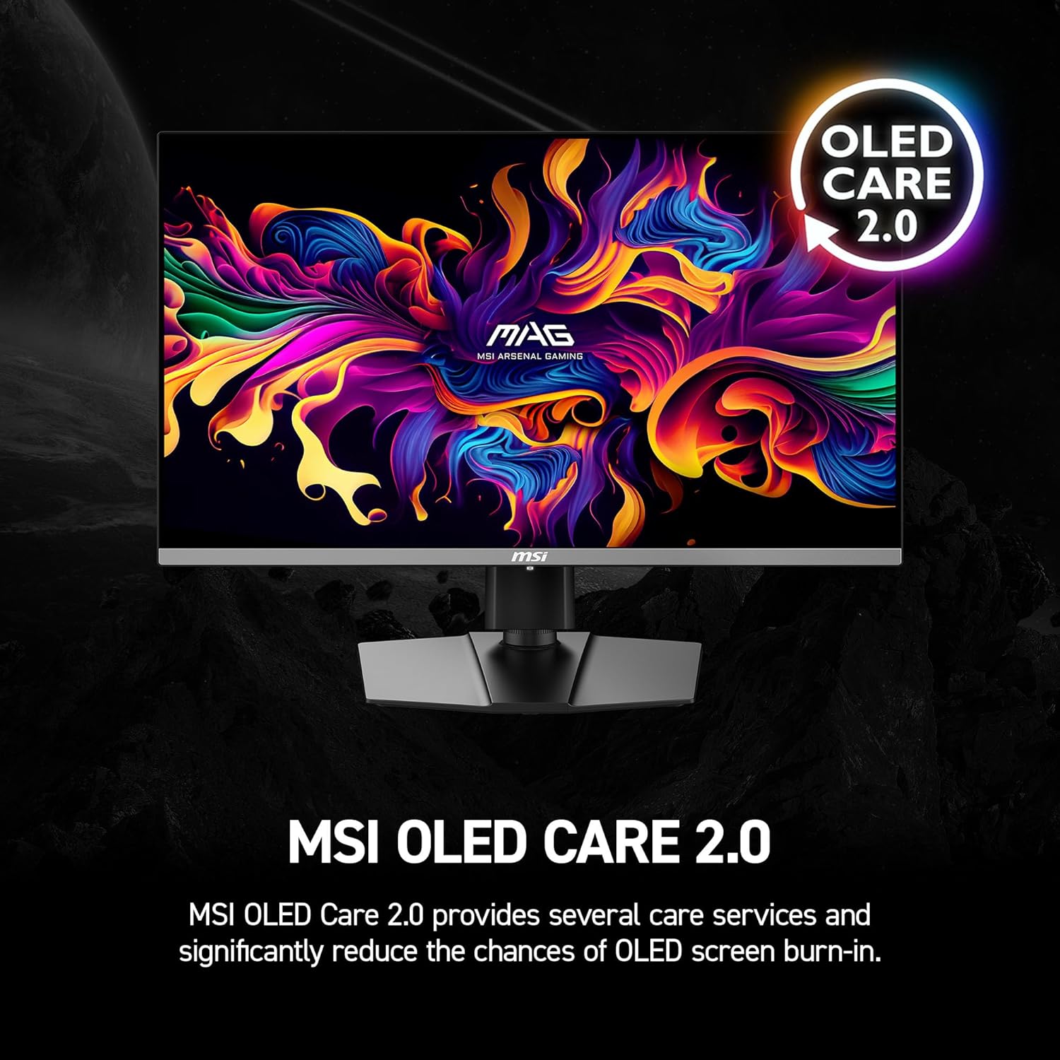 msi, MAG 272QP QD-OLED X50, 27-Inch, WQHD, 2560x1440, Gaming Monitor, Quantum Dot OLED Panel, 500Hz, 0.03ms, DisplayHDR True Black 500, HDMI 2.1, DP 1.4a, USB C (15WPD), Tilt/Height Adjustable, Black