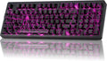 ZORNHER ZH980 Silent Mechanical Keyboard,95% Black Silent Gaming Keyboard with Number Pad,Shine Through Spider Web PC Keycaps,Keyboard Quiet Silent Switches