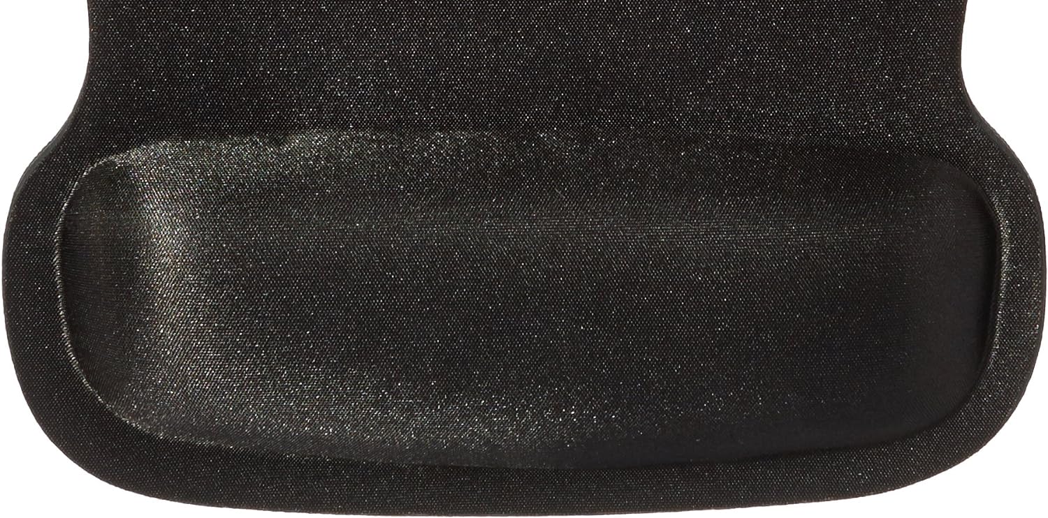 Amazon Basics Rectangular Gel Computer Mouse Pad with Wrist Support Rest, Non-Slip, Smooth Surface, Small, Black, 20-Pack
