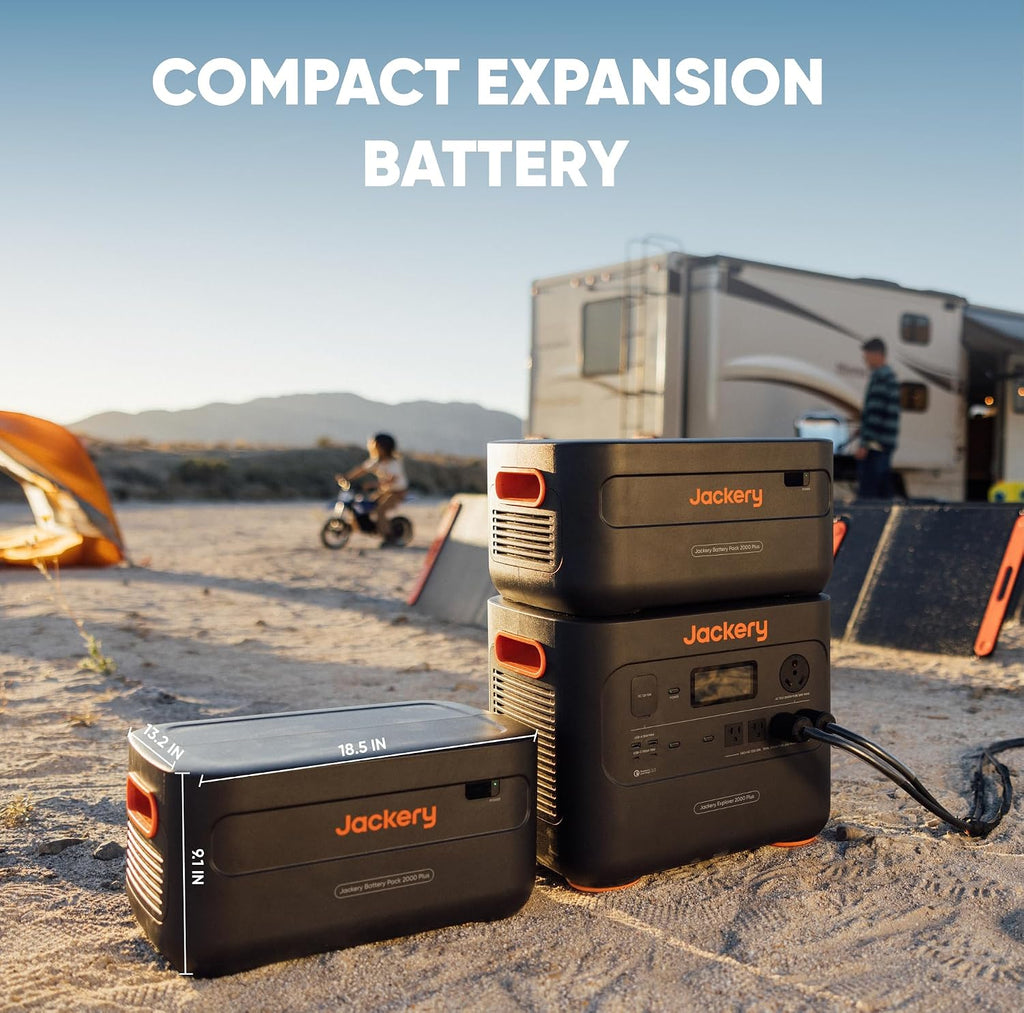 Jackery Extra Battery Pack 2000 Plus, 2042Wh Extra Expandable LiFePO4 Battery for Portable Power Station Explorer 2000 Plus Series