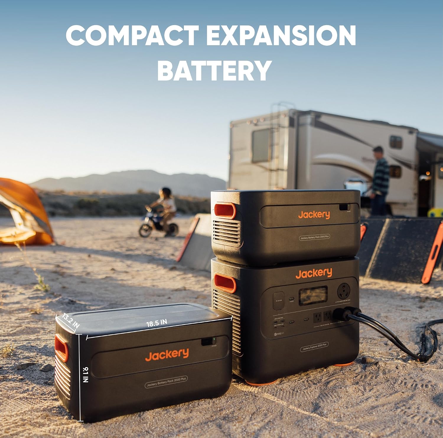 Jackery Extra Battery Pack 2000 Plus, 2042Wh Extra Expandable LiFePO4 Battery for Portable Power Station Explorer 2000 Plus Series