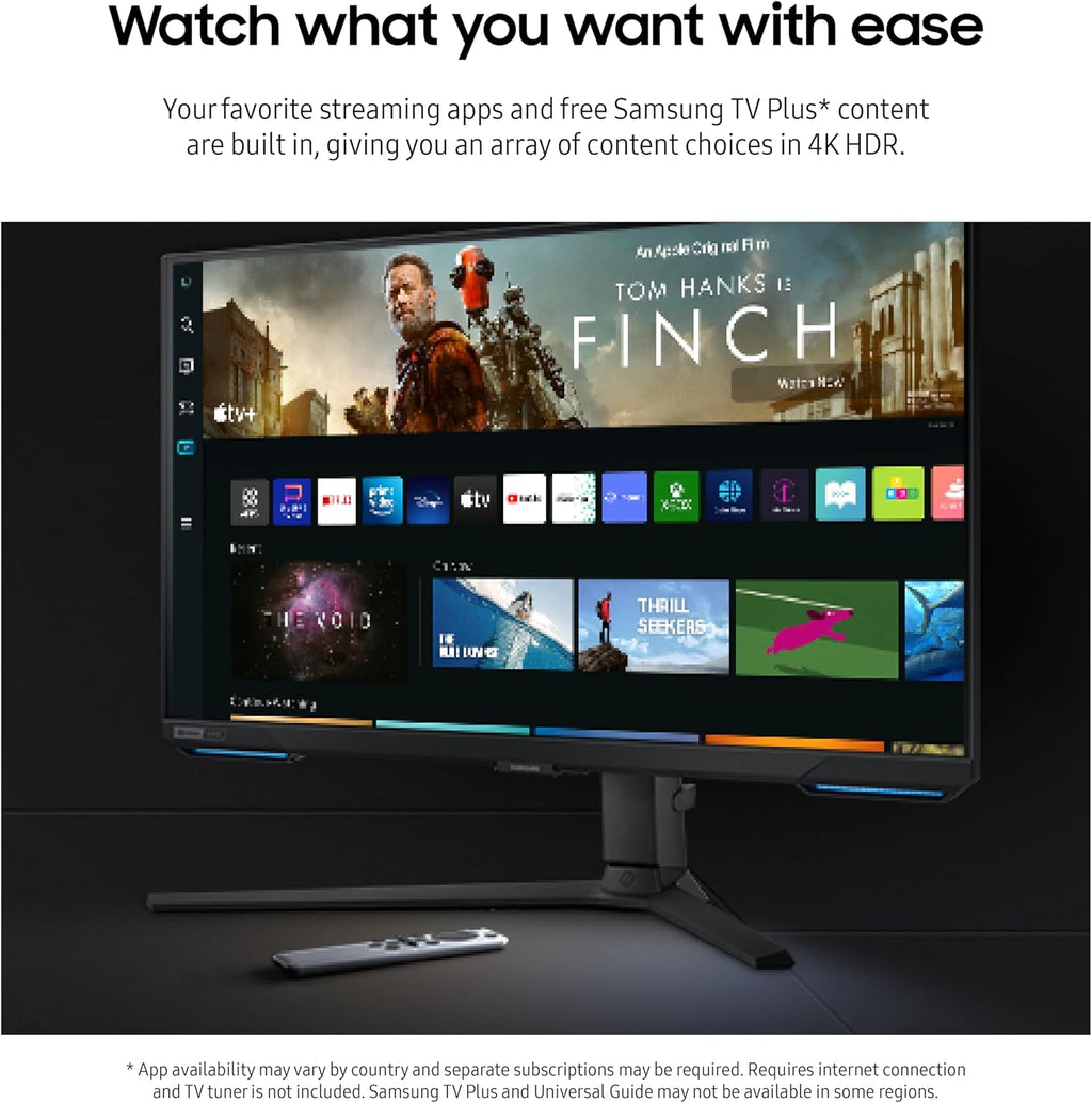 SAMSUNG 28' Odyssey G70B Series 4K UHD Gaming Monitor, IPS Panel, 144Hz, 1ms, HDR 400, G-Sync and FreeSync Premium Pro Compatible, Ultrawide Game View, LS28BG702ENXGO, Black
