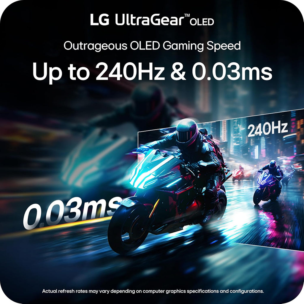 LG 27GX704A-B 27-inch Ultragear QHD (2650x1440) OLED Gaming Monitor 240Hz, 0.03ms, NVIDIA G-Sync Compatible, AMD FreeSync Premium Pro, HDR TrueBlack400, HDMI 2.1, DisplayPort, Black (Renewed)