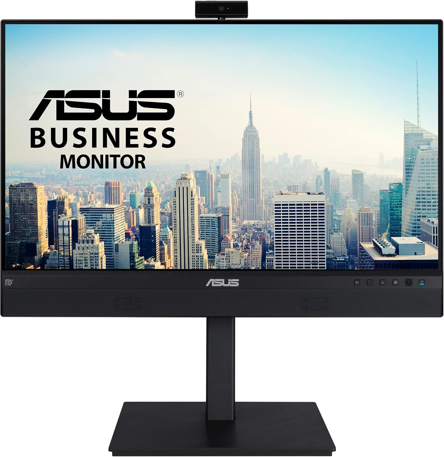 ASUS 24' 1080P Video Conferencing Monitor (BE24ECSNK) - Full HD, IPS, Built-in Adjustable 2MP Webcam, AI Noise-canceling Mic, Eye Care, USB-C Docking, RJ45, Height Adjustable, HDMI, Zoom Certified