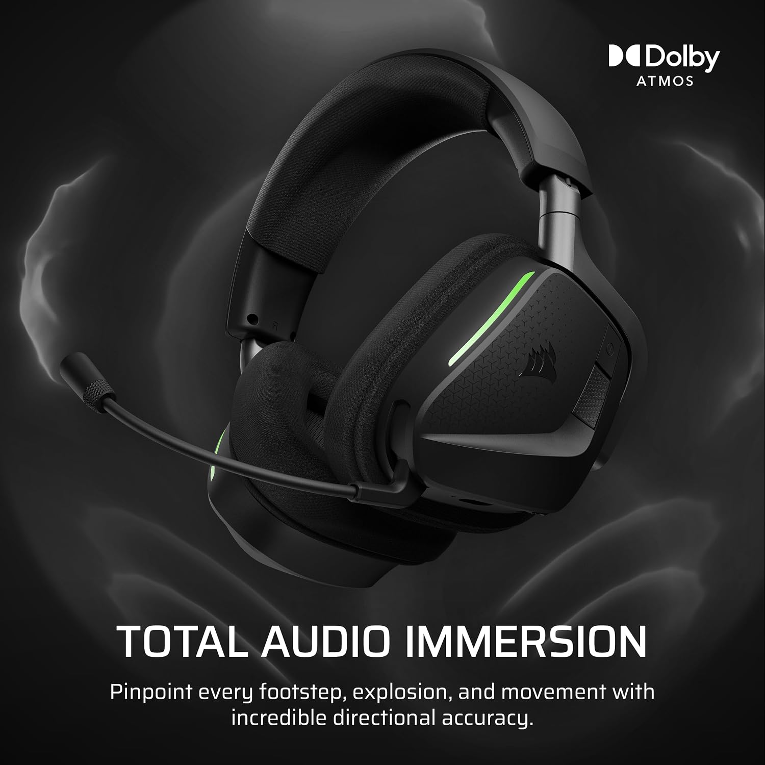Corsair Void v2 MAX Wireless Multiplatform Gaming Headset for Xbox Series X|S, Xbox One, PC, PS5, PS4, Switch 2, Mobile - Simultaneous 2.4GHz+Bluetooth, 70Hr Battery, Clear Microphone - Carbon