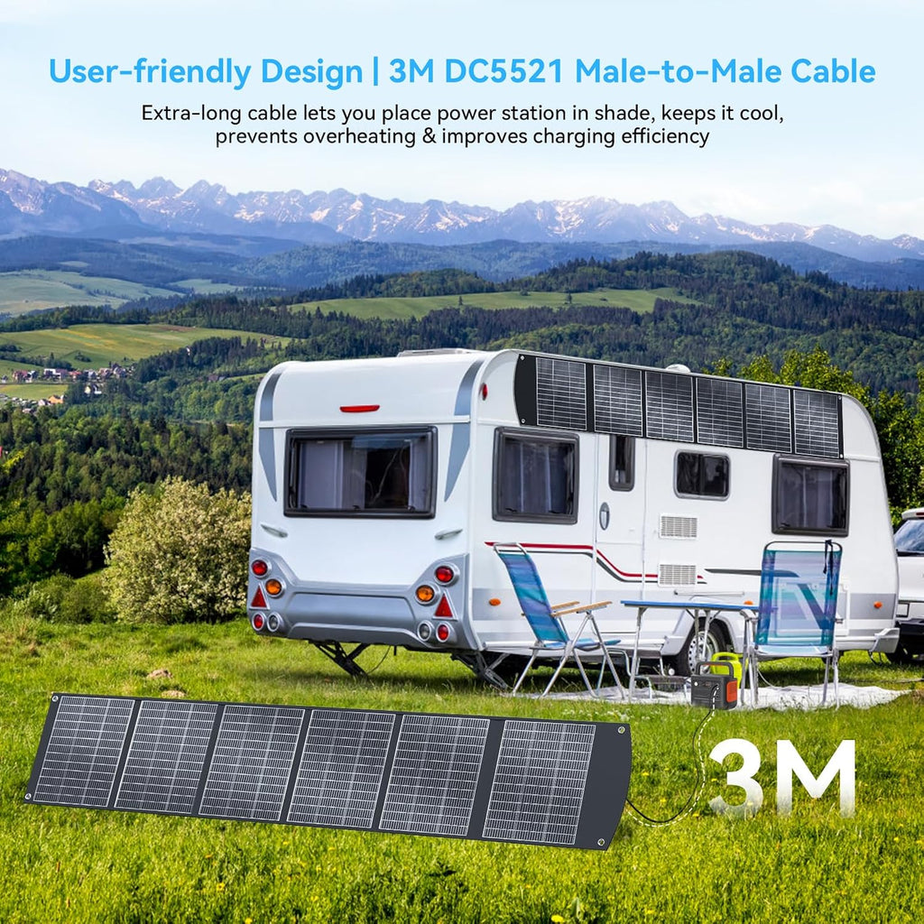 400W Portable Solar Panel for Most Power Stations, Foldable & Lightweight Solar Suitcase with Kickstands, 40V MC4 & Multi-Output for Solar Generators, RVs, Camping, and Outdoor Use