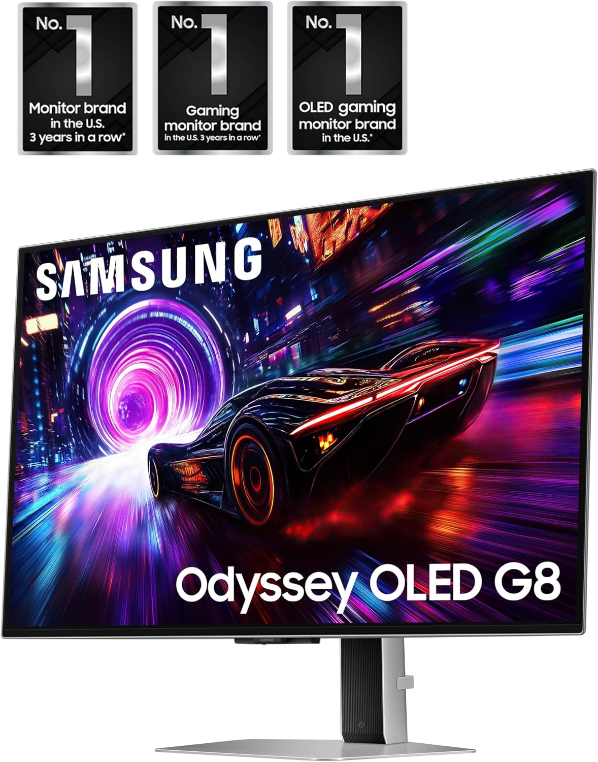 Samsung 32' Odyssey QD-OLED G8 (G81SF), 4K, 240Hz, Gaming Monitor, 0.03ms Response Time, DisplayHDR True Black 400, AMD FreeSync™ Premium Pro, G-Sync Compatibile, 3 Yr Warranty, LS32FG810SNXZA, 2025