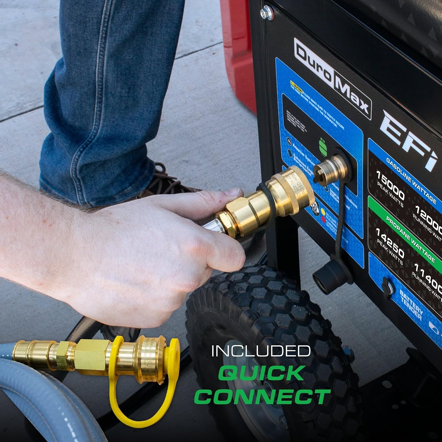 DuroMax XP15000HX+ 15,000-Watt Electric Start Dual Fuel EFI Portable Generator
