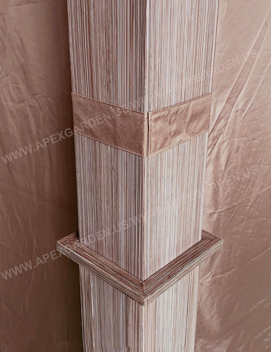 Four-Side Curtain Set for Allen + roth Model #GF-18S112B Wood Looking Hand Paint Metal Square Semi- Gazebo (4-Side Curtain Only, Brown)