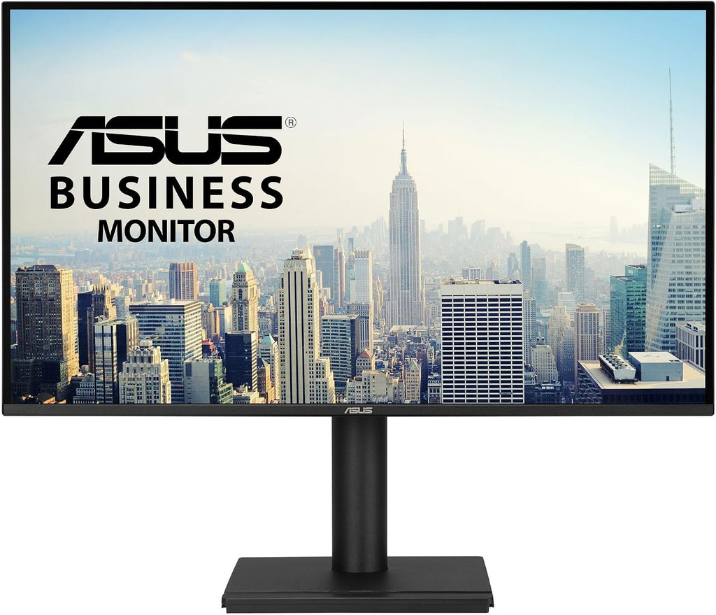 ASUS 27' 1440P Business Monitor (VA27AQSE) - IPS, QHD, 99% sRGB, Frameless, HDMI, DisplayPort, VGA, 1ms, Speakers, Low Blue Light, Flicker Free, Ergonomic Design, VESA Wall Mountable, 3 yr Warranty