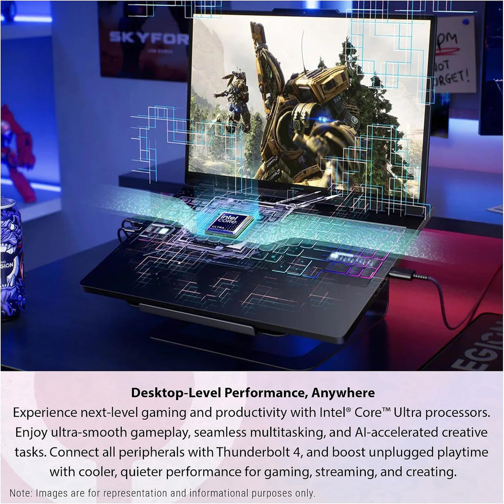 Lenovo Legion Pro 5 Gaming Laptop, Intel Ultra 7-255HX, 32 GB DDR5 RAM, 1 TB PCIe SSD, 16' WQXGA (2560x1600) 165Hz Display, Nvidia G-Force RTX 5070, 24-Zone RGB Backlit, W11 Home, Eclipse Black