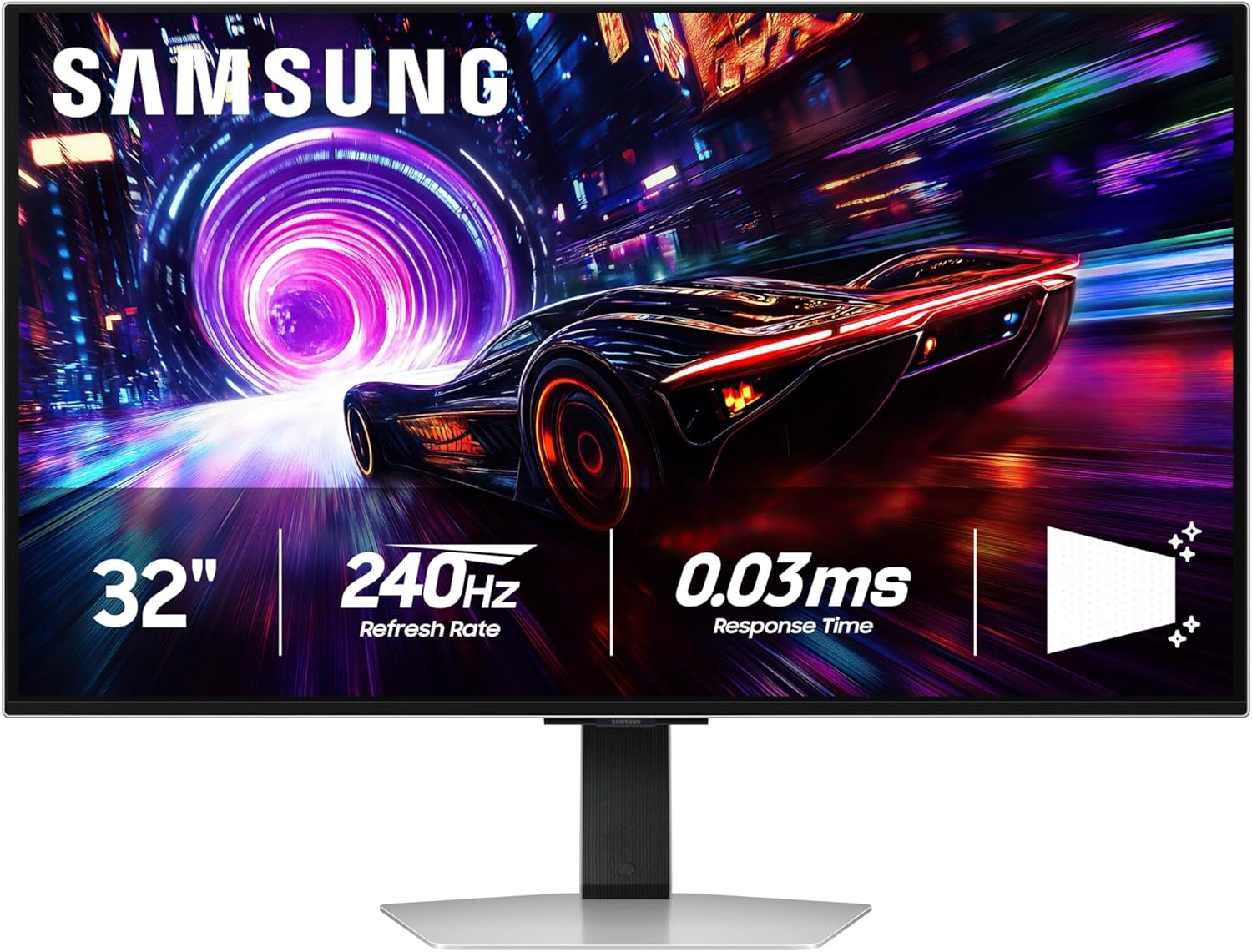 Samsung 32' Odyssey QD-OLED G8 (G81SF), 4K, 240Hz, Gaming Monitor, 0.03ms Response Time, DisplayHDR True Black 400, AMD FreeSync™ Premium Pro, G-Sync Compatibile, 3 Yr Warranty, LS32FG810SNXZA, 2025