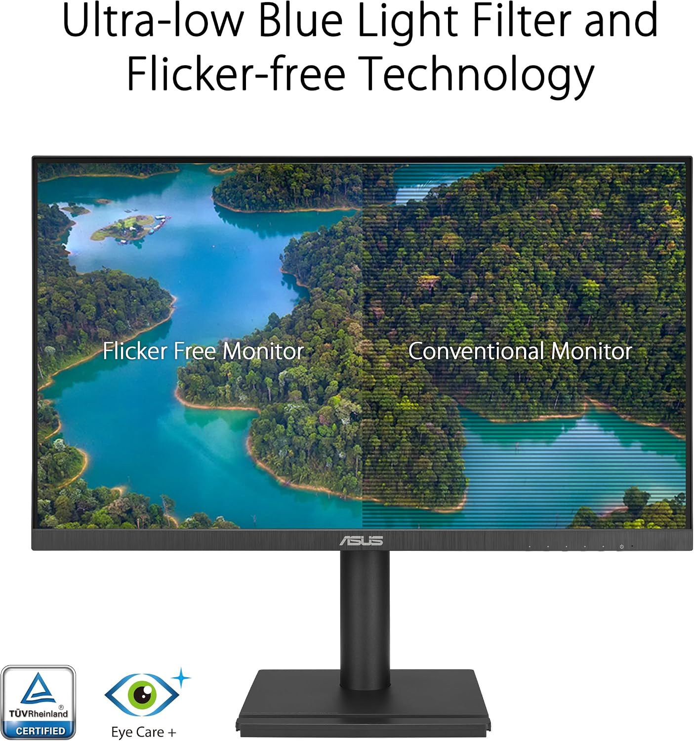 ASUS 27' 1080P Business Monitor (VA27DQFS) - IPS, 100Hz, 1ms, Adaptive-Sync, HDMI, DisplayPort, VGA, for Working and Gaming, Ergo Design, Blue Light Filter, Flicker Free, 3 yr Warranty TAA Compliant