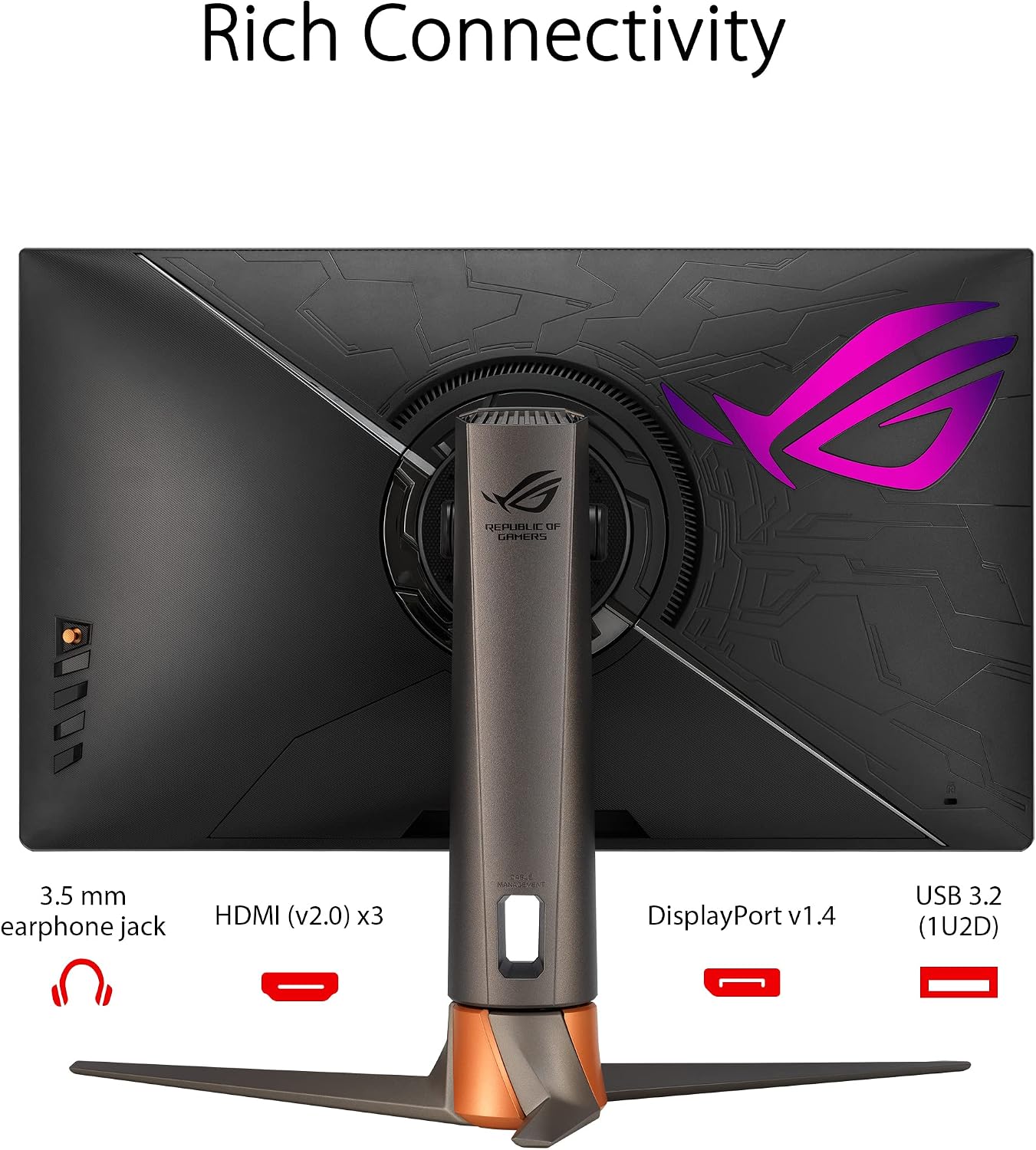 ASUS ROG Swift 360Hz 27' 1440P HDR Gaming Monitor (PG27AQN) - QHD (2560 x 1440), Fast IPS, 1ms, G-SYNC, Eye Care, HDMI, DisplayPort, USB, Ergonomic Design, VESA Wall Mountable, HDR10, DisplayHDR600