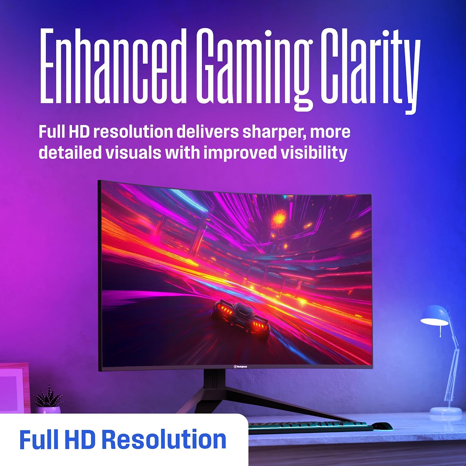 Westinghouse 32 Inch Curved Gaming Monitor, 165Hz, 1ms, FHD 1080P, 3000:1 Contrast Ratio, 118% SRGB, 1500R, AMD FreeSync, Eyecare, for PC Games with Built-in Speakers, DisplayPort, HDMIx2