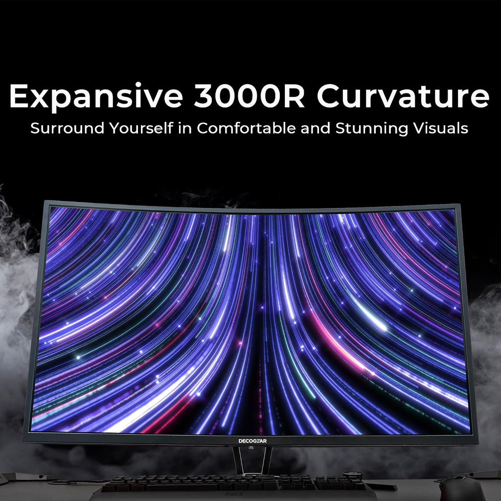Deco Gear 39' Curved Widescreen Gaming Monitor | 2560x1440 | 1ms MPRT | 165 Hz | 16:9 | HDR400 | 4000:1 | 1 x HDMI | 1 x DisplayPort - Limited Black Edition