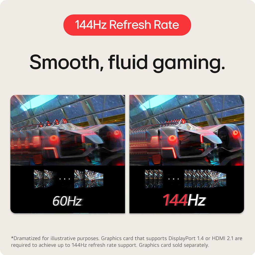 LG 27' Ultragear 4K UHD (3840x2160) Gaming Monitor, 144Hz, 1ms, VESA DisplayHDR 400, G-SYNC and AMD FreeSync Premium, HDMI 2.1, DisplayPort, 4-Pole HP Out DTS HP:X, Tilt/Height/Pivot Stand, Black